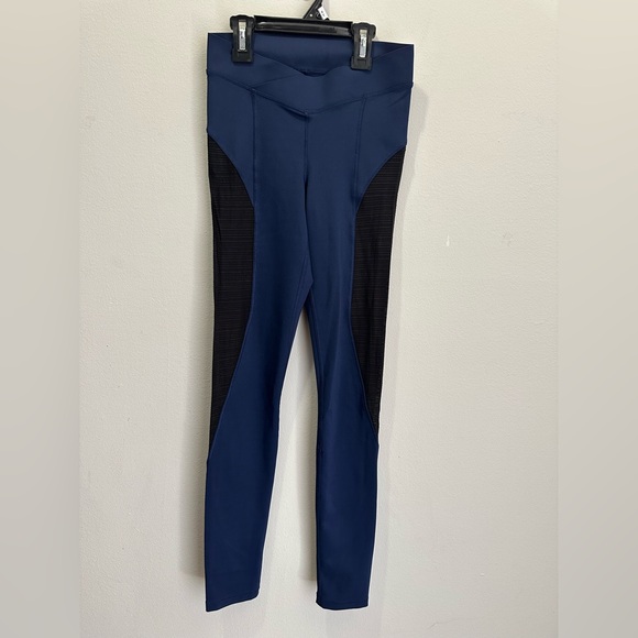 Ivy Park Yoga Athleisure Mesh Leggings Blue & Black Size XS - Picture 4 of 12